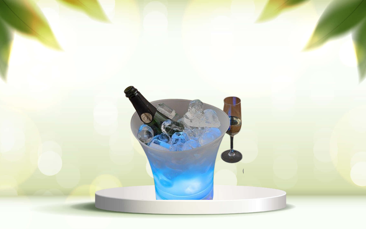 Illumina le tue feste con il secchiello LED Bluetooth per champagne e ghiaccio